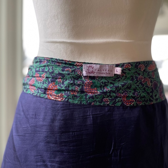 Calypso St. Barth Vintage Floral Bohemian Silk Maxi - Picture 4 of 9